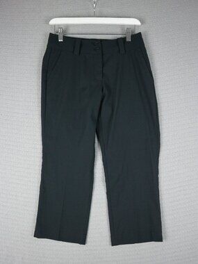 Nike Golf Tour Performance Polyester Capri Pants Black Womens Size 2